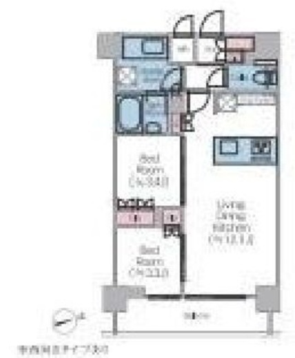 ドゥーエ西馬込Ⅱ　409号室　間取り