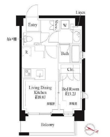 343 RESIDENCE SHINAGAWA (343レジデンス品川)　406号室　間取り