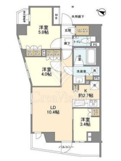ＡＣＯＬＴ碑文谷ＲＥＳＩＤＥＮＣＥ　601号室　間取り