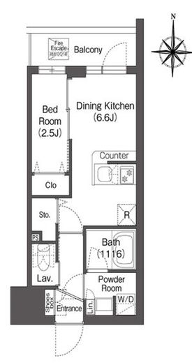 コンフォリア・リヴ西蒲田　705号室　間取り