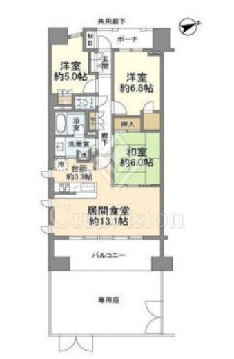 ジェントリーハウス品川大井　223号室　間取り