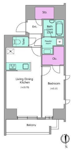 ドゥーエ蒲田南　101号室　間取り