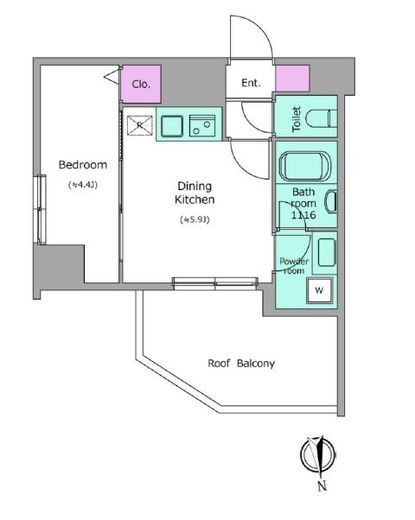 ドゥーエ蒲田南　402号室　間取り