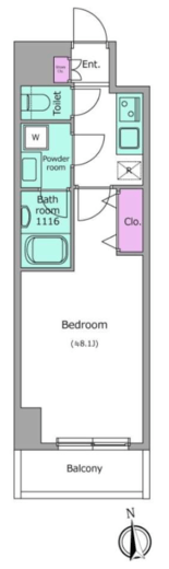 ドゥーエ蒲田南　404号室　間取り