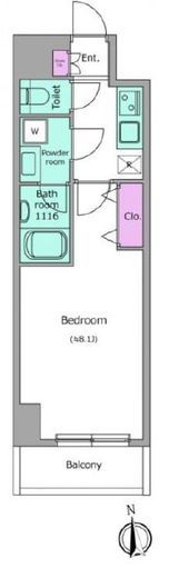 ドゥーエ蒲田南　803号室　間取り