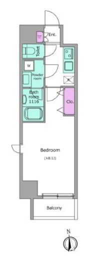 ドゥーエ蒲田南　805号室　間取り