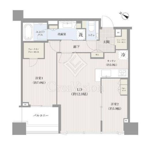 シティタワー有明　3208号室　間取り