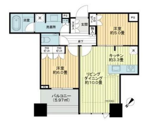 シティタワー有明　3212号室　間取り
