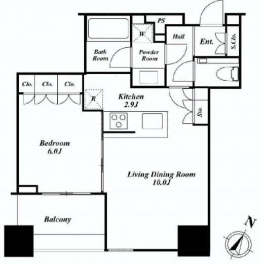 シティタワー有明　2004号室　間取り