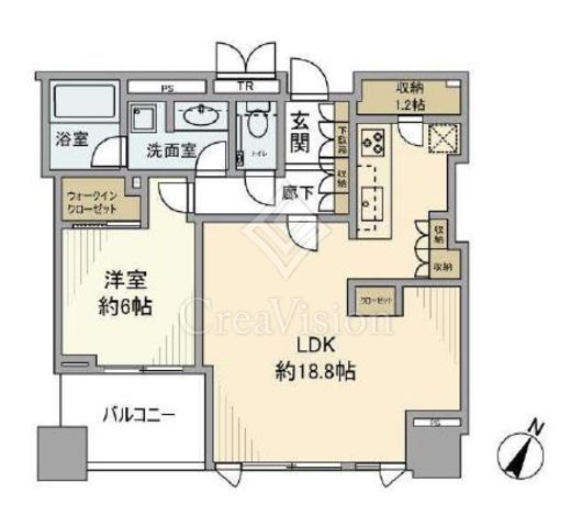 シティタワー有明　1102号室　間取り