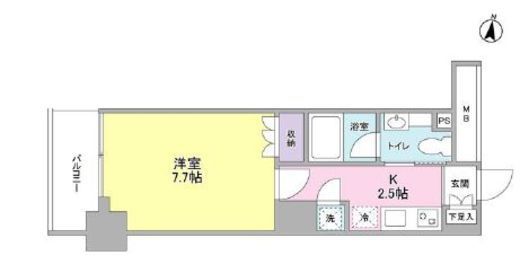 プレディアスタイル池上南WEST　706号室　間取り