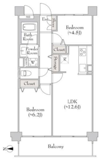 ミリアレジデンス大岡山　402号室　間取り