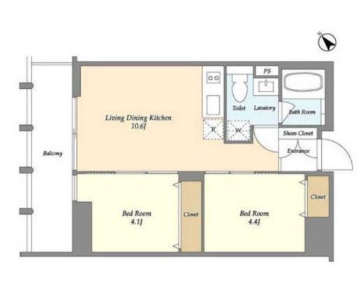 The Grand Terrace Wakabayashi　209号室　間取り