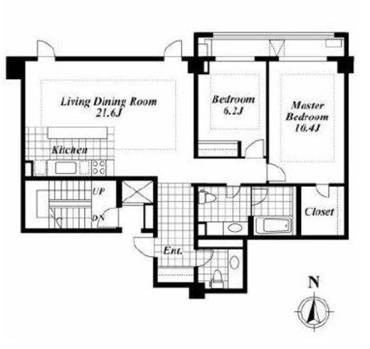 メゾンカルム三宿　2F3号室　間取り