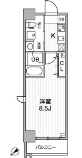 リテラス三軒茶屋サウス　601号室　間取り