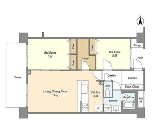 FULL HOUSE GAKUGEI DAIGAKU　102号室　間取り