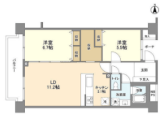 FULL HOUSE GAKUGEI DAIGAKU　305号室　間取り