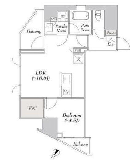 LUMIEC KITASHINAGAWA (ルミーク北品川)　406号室　間取り