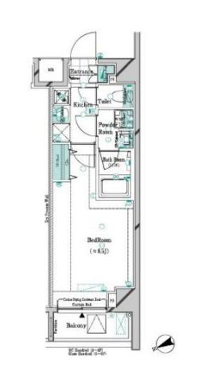 ガリシアレジデンス松陰神社　101号室　間取り