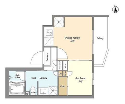 ベルファース三軒茶屋　210号室　間取り