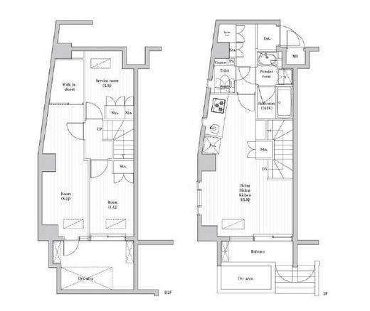 レジデンス桜新町ガーデン　107号室　間取り