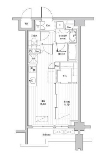 レジデンス桜新町ガーデン　202号室　間取り
