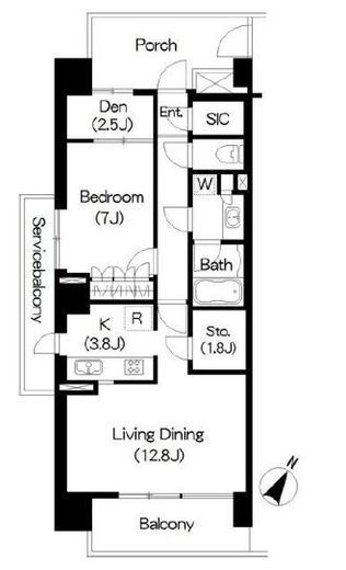 ブリリアイスト三軒茶屋ブラッサムテラス　313号室　間取り