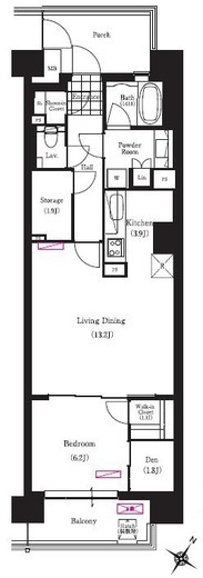 ブリリアイスト三軒茶屋ブラッサムテラス　515号室　間取り