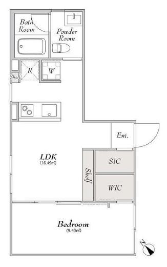 LUMIEC un Sakurashinmachi North (ルミークアン桜新町ノース)　304号室　間取り