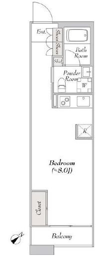 LUMIEC un Sakurashinmachi North (ルミークアン桜新町ノース)　402号室　間取り