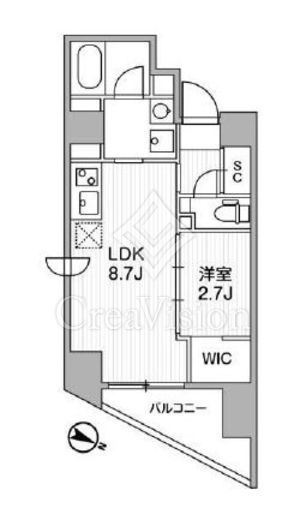 GranDuo下北沢12　104号室　間取り