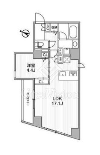 GranDuo下北沢12　701号室　間取り
