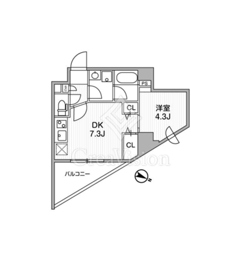GranDuo下北沢12　204号室　間取り