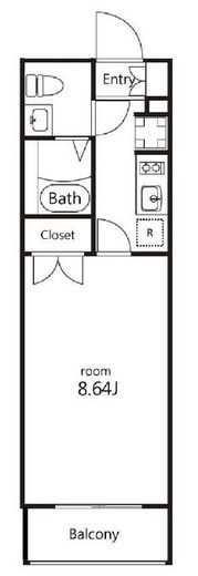 V-music蒲田　202号室　間取り