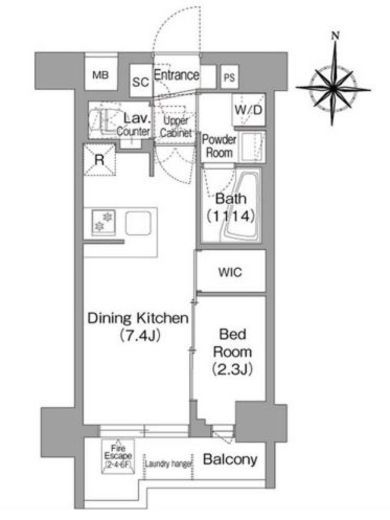 コンフォリア・リヴ品川戸越　506号室　間取り