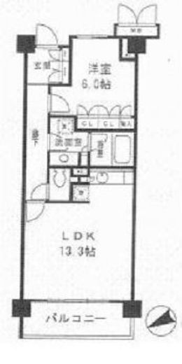 HF若林公園レジデンス　107号室　間取り