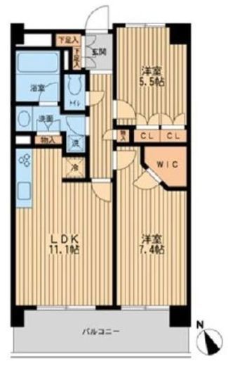 HF若林公園レジデンス　309号室　間取り