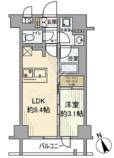 グレンドール五反田　202号室　間取り