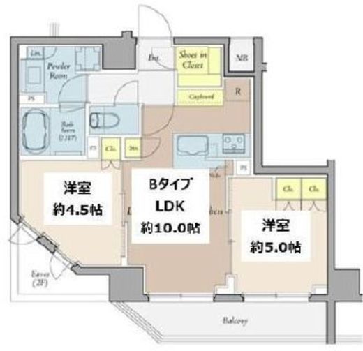 クレストコート世田谷松原　202号室　間取り