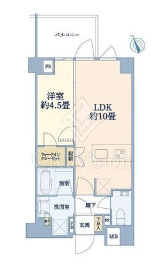 ピアース用賀　106号室　間取り