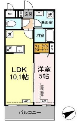 ロイジェントパークス西馬込　104号室　間取り