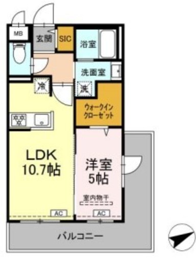 ロイジェントパークス西馬込　301号室　間取り