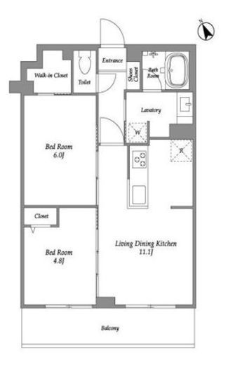 EMパレス田園調布　106号室　間取り
