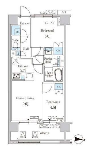 オアーゼ池上テラス　506号室　間取り