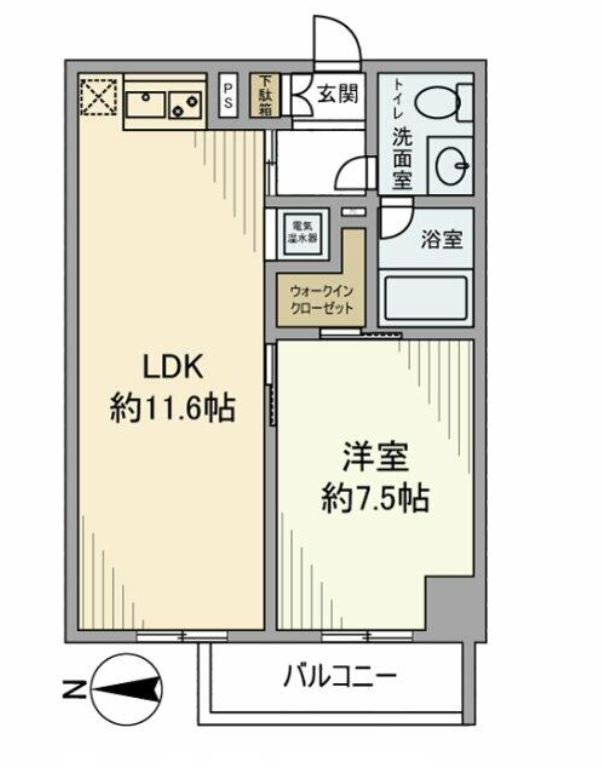 四谷デュープレックスDR　4F号室　間取り