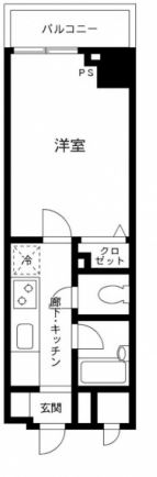 プライムアーバン飯田橋　1303号室　間取り