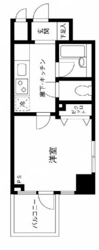 プライムアーバン飯田橋　1306号室　間取り