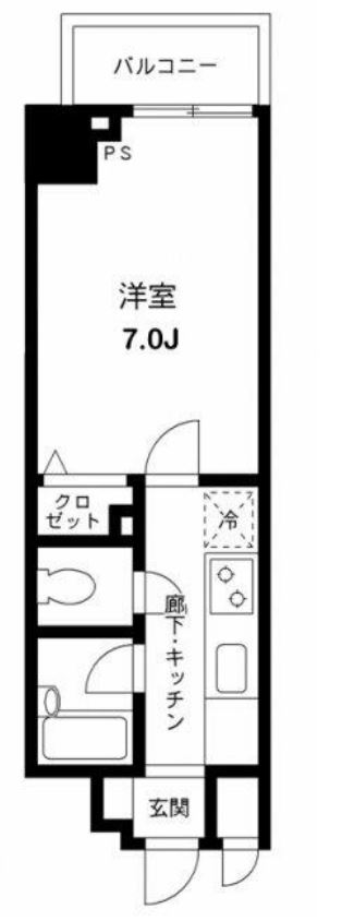 プライムアーバン飯田橋　1204号室　間取り