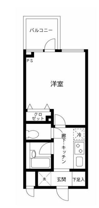 プライムアーバン飯田橋　206号室　間取り