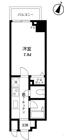 プライムアーバン飯田橋　902号室　間取り